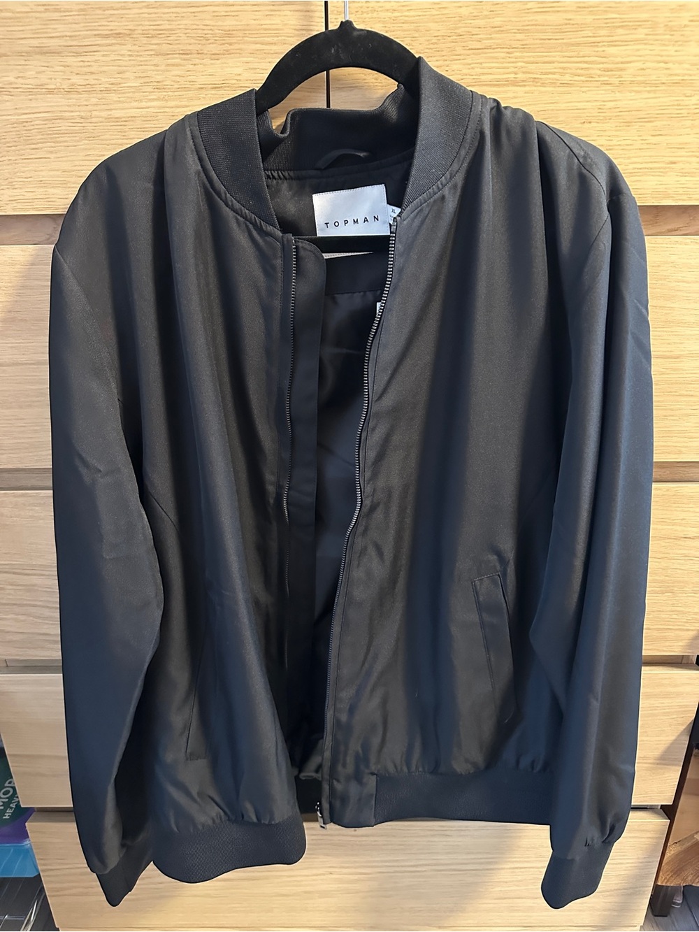 Topman Black Lightweight Bomber Jacket